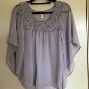 Xhilaration Sheer Top with Lace